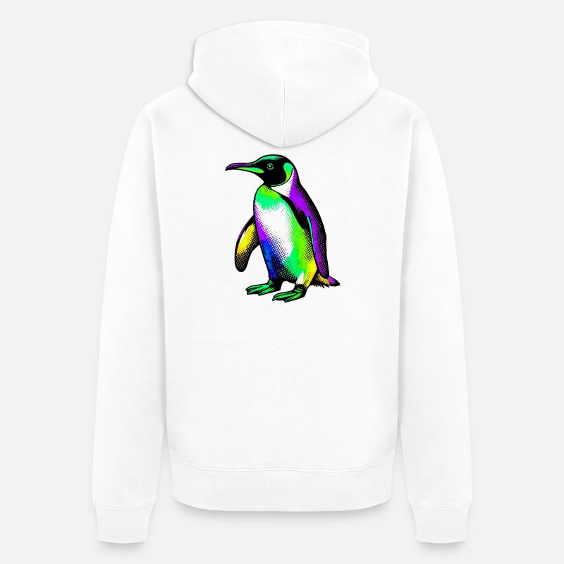 Pingouin - Veste à capuche bio Premium Unisexe - blanc