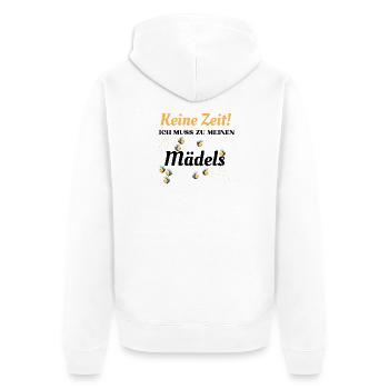 Biene Imker - Unisex Premium Bio Zip Hoodie - Weiß - Hinten - Thijin (182cm)