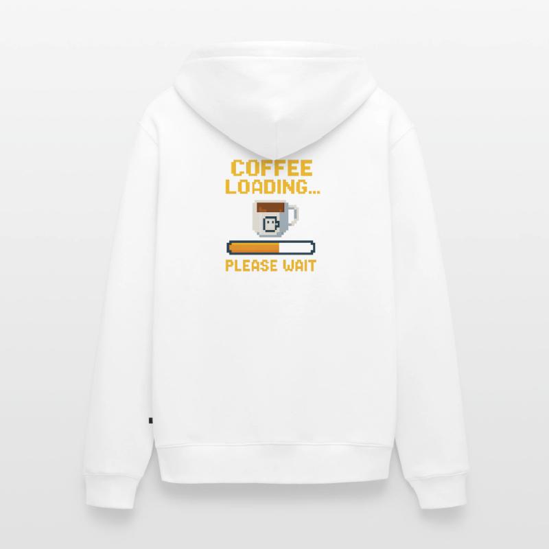 Coffee Loading… Please Wait Unisex Premium Bio Zip Hoodie