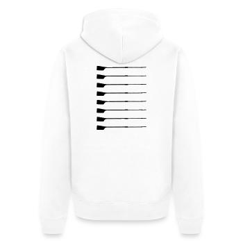 Gouvernail arrière – Silhouette - Veste à capuche bio Premium Unisexe - blanc - Dos - Thijin (182cm)