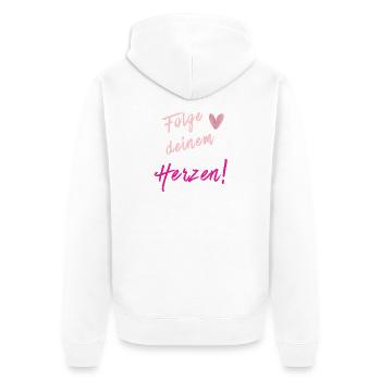 SUIS TON CŒUR Imprimer - Veste à capuche bio Premium Unisexe - blanc - Dos - Thijin (182cm)