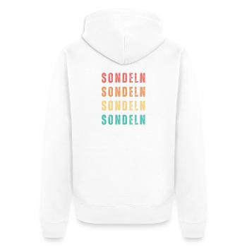 Sondeln__T-chemise - Veste à capuche bio Premium Unisexe - blanc - Dos - Thijin (182cm)
