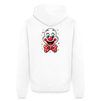 Déguisement de clown de carnaval Carnaval Carnaval - Veste à capuche bio Premium Unisexe - blanc - Dos - Thijin (182cm)