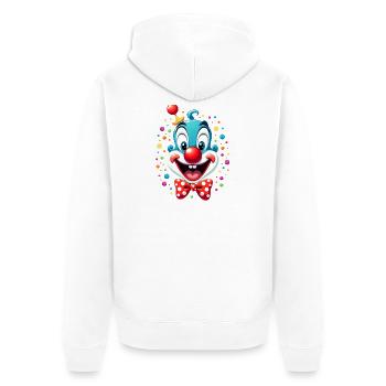 Déguisement de clown de carnaval Carnaval Carnaval - Veste à capuche bio Premium Unisexe - blanc - Dos - Thijin (182cm)