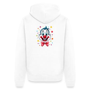 Déguisement de clown de carnaval Carnaval Carnaval - Veste à capuche bio Premium Unisexe - blanc - Dos - Thijin (182cm)