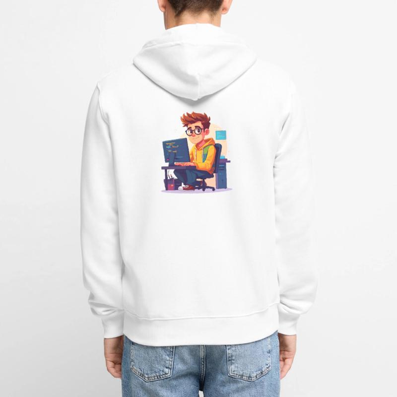 Programmierer oder Nerd Unisex Premium Bio Zip Hoodie