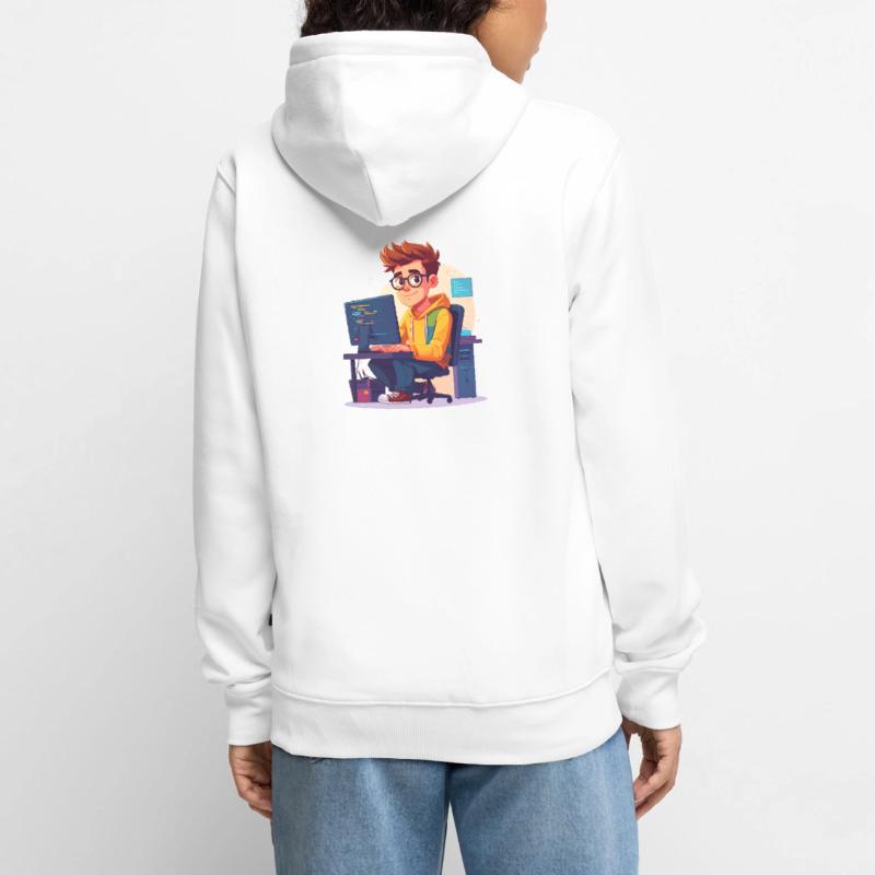 Programmierer oder Nerd Unisex Premium Bio Zip Hoodie