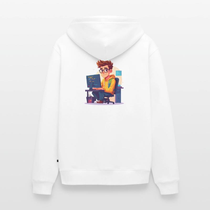 Programmierer oder Nerd Unisex Premium Bio Zip Hoodie