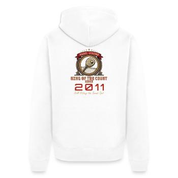Padel Legend 2011, T-shirt d’anniversaire, sweat à capuche, Mug - Veste à capuche bio Premium Unisexe - blanc - Dos - Thijin (182cm)