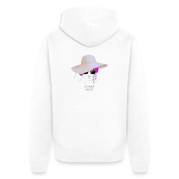 Summer M U S E. Your summer. Your style. - Unisex Premium Organic Zip Hoodie - white - Back - Thijin (182cm)