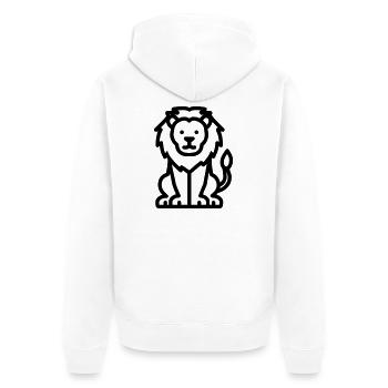 lion - Veste à capuche bio Premium Unisexe - blanc - Dos - Thijin (182cm)