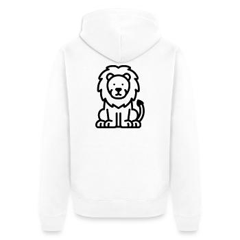 lion - Veste à capuche bio Premium Unisexe - blanc - Dos - Thijin (182cm)