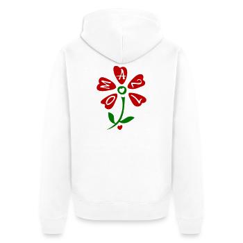 Grand-mère 2027 - Veste à capuche bio Premium Unisexe - blanc - Dos - Thijin (182cm)
