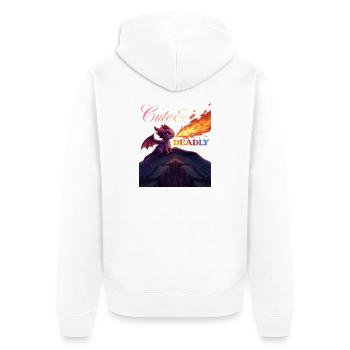 Dragon mignon et mortel - Veste à capuche bio Premium Unisexe - blanc - Dos - Thijin (182cm)