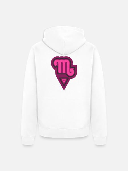 Tierkreis, Stammesskorpion und Wasser - Unisex Premium Bio Zip Hoodie - Weiß