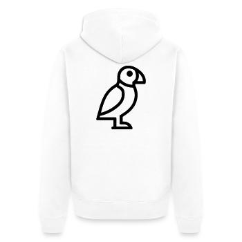 Papageitaucher-Seevogel - Unisex Premium Bio Zip Hoodie - Weiß - Hinten - Thijin (182cm)