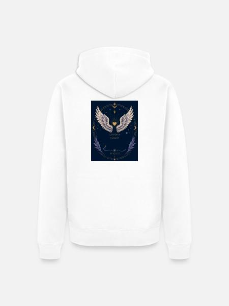 Guardian Shadow Wings - Unisex Premium Bio Zip Hoodie - Weiß