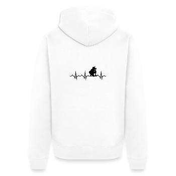 Fotograf Fotografie Geschenk Spruch lustig - Unisex Premium Bio Zip Hoodie - Weiß - Hinten - Thijin (182cm)