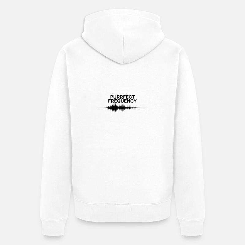Fréquence parfaite - Veste à capuche bio Premium Unisexe - blanc