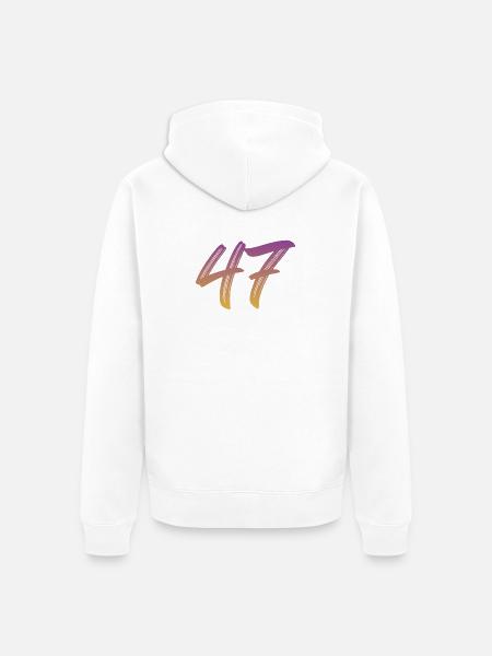 47 - Unisex Premium Bio Zip Hoodie - Weiß