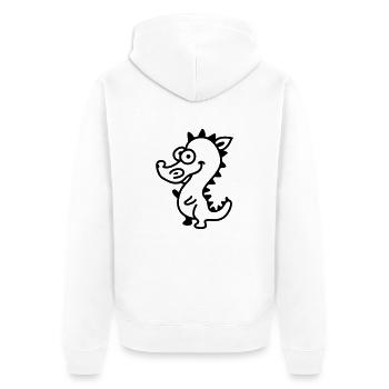Dragons - Line - Veste à capuche bio Premium Unisexe - blanc - Dos - Thijin (182cm)