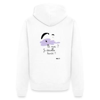 Body décolle bientot rose - Veste à capuche bio Premium Unisexe - blanc - Dos - Thijin (182cm)