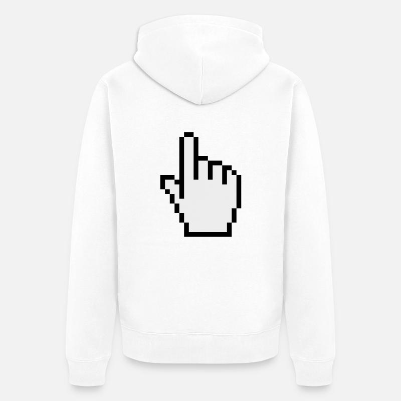 pointer / cursor - Unisex Premium Organic Zip Hoodie - white