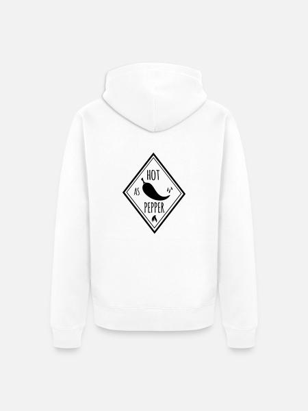 Hot as pepper - Unisex Premium Bio Zip Hoodie - Weiß