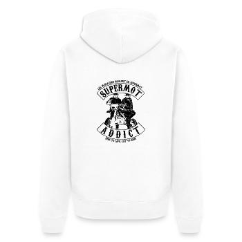 supermot addict - Veste à capuche bio Premium Unisexe - blanc - Dos - Thijin (182cm)