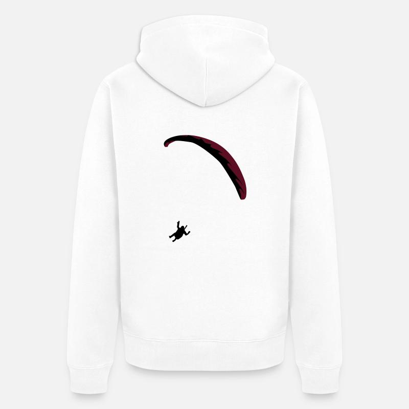 Paraglider Paragliding - Veste à capuche bio Premium Unisexe - blanc