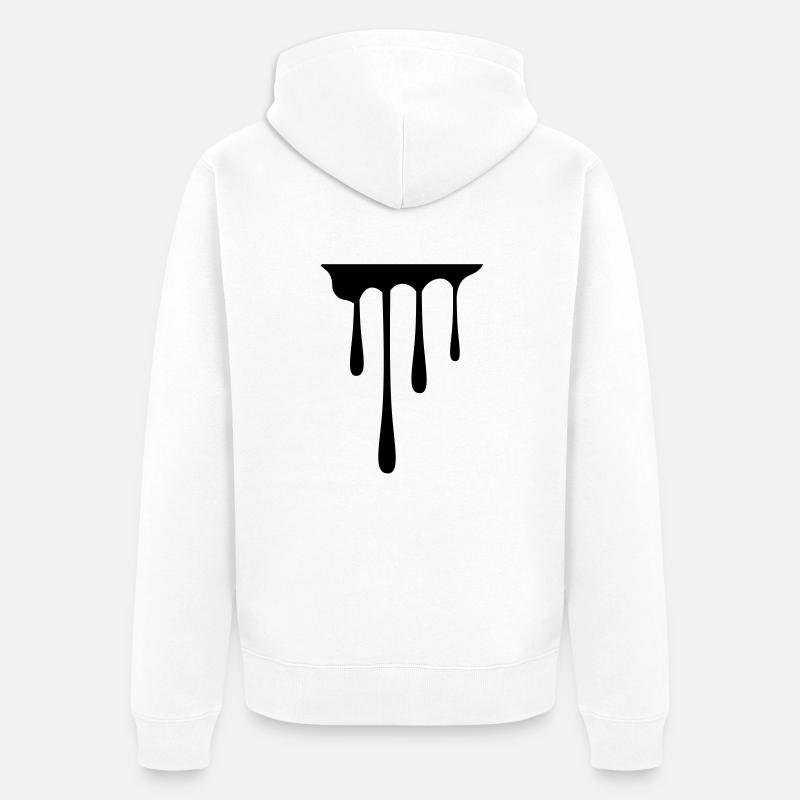 Gouttes - Veste à capuche bio Premium Unisexe - blanc