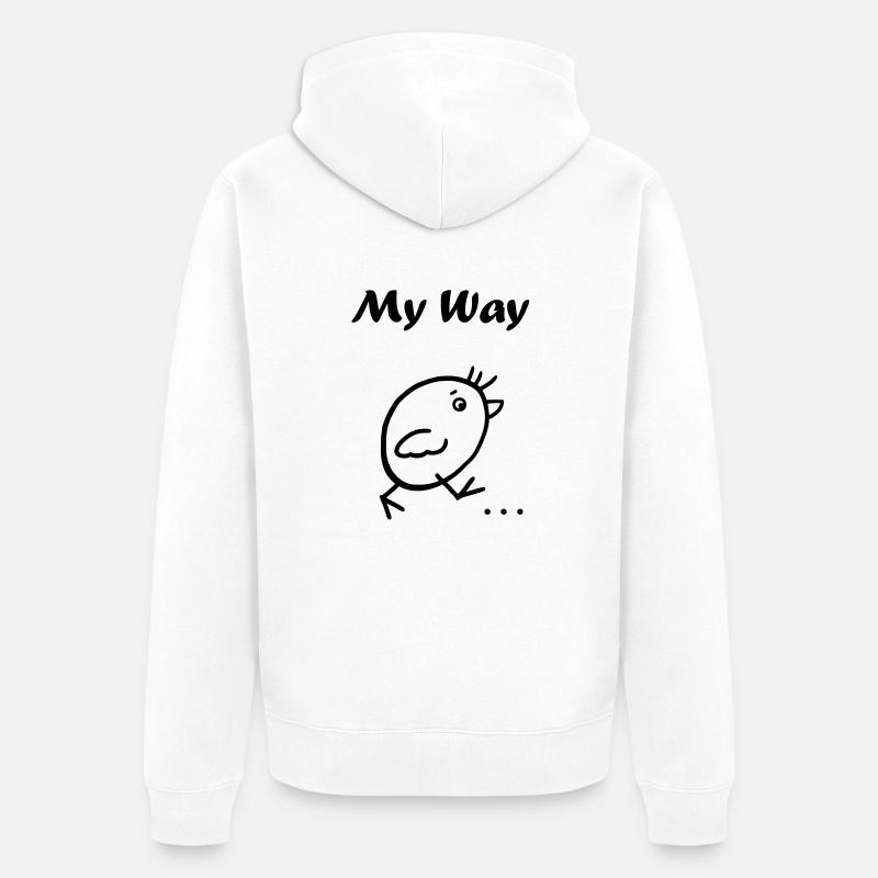 My Way - Veste à capuche bio Premium Unisexe - blanc