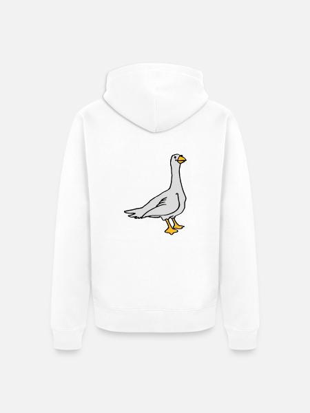 Gans - Unisex Premium Bio Zip Hoodie - Weiß