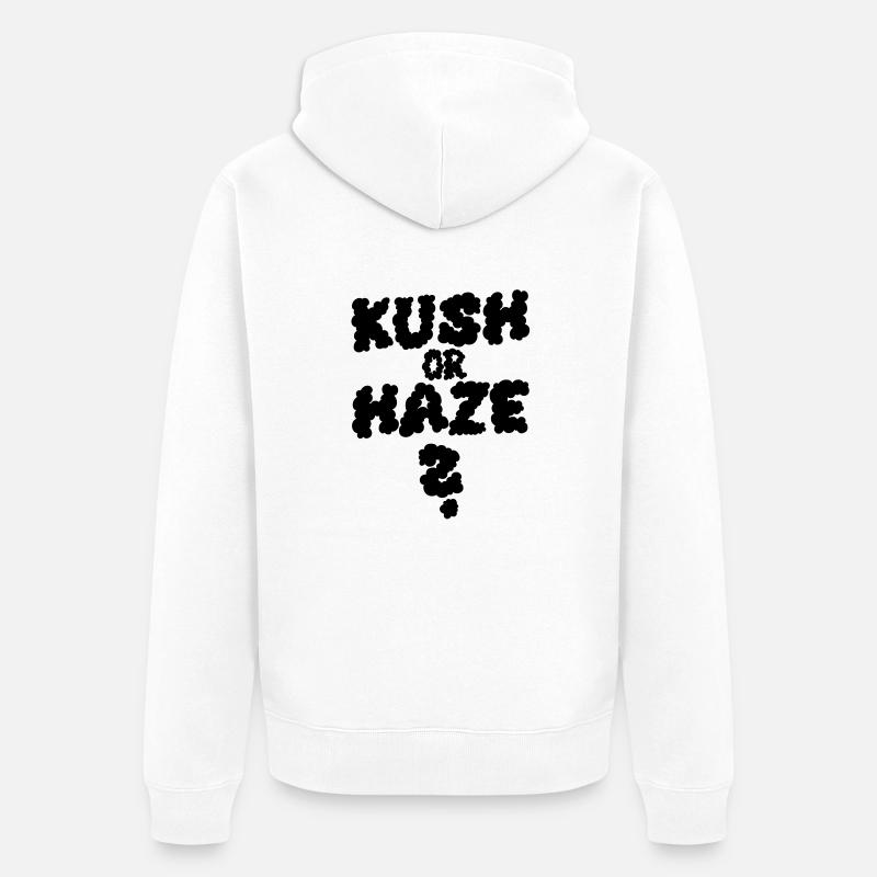 Kush ou Haze - Veste à capuche bio Premium Unisexe - blanc