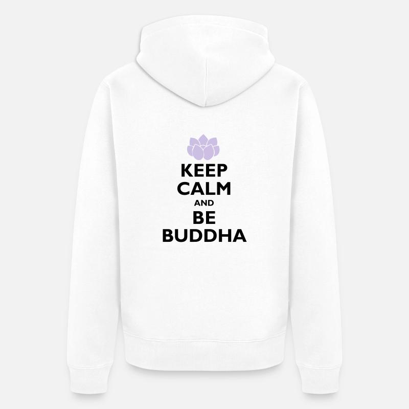 be buddha - Veste à capuche bio Premium Unisexe - blanc