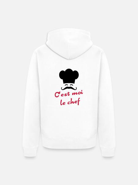C'est moi le chef - Unisex Premium Organic Zip Hoodie - white