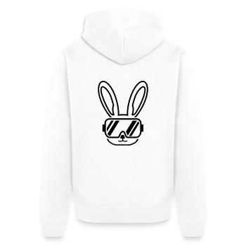 skihase_f1 - Veste à capuche bio Premium Unisexe - blanc - Dos - Thijin (182cm)
