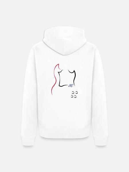 Gibson SG - Unisex Premium Organic Zip Hoodie - white