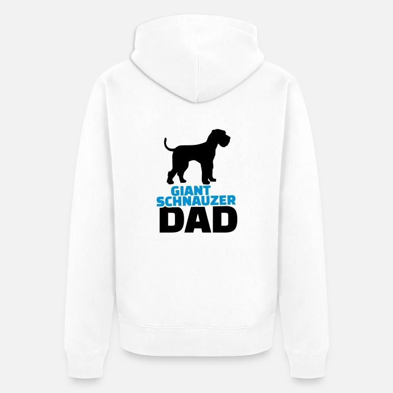 Giant Schnauzer Dad - Veste à capuche bio Premium Unisexe - blanc