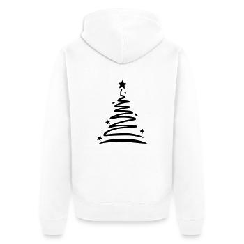Weihnachtsbaum - Unisex Premium Bio Zip Hoodie - Weiß - Hinten - Thijin (182cm)