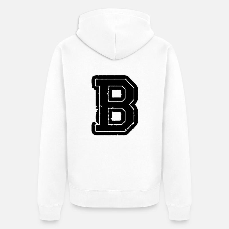 (b_01) - Unisex Premium Bio Zip Hoodie - Weiß