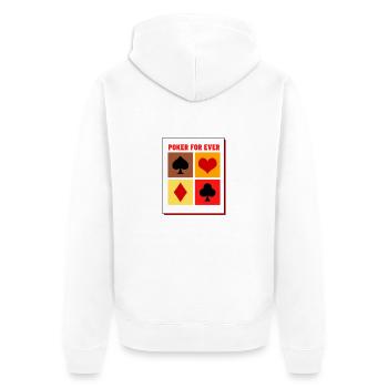 poker 4 faces - Veste à capuche bio Premium Unisexe - blanc - Dos - Thijin (182cm)