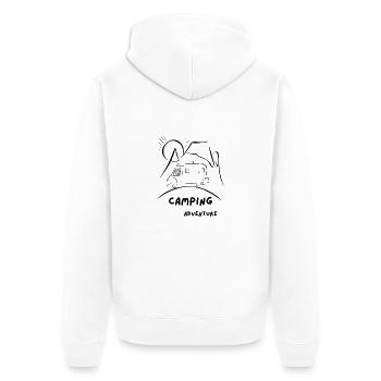 Camping Aventure - Motorhome Design - Veste à capuche bio Premium Unisexe - blanc - Dos - Thijin (182cm)
