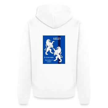KELLY2 - Unisex Premium Organic Zip Hoodie - white - Back - Thijin (182cm)