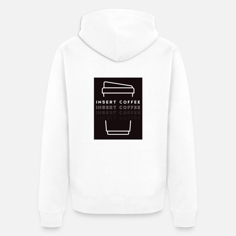 Insert Coffee Cup 2 LWPWBST - Unisex Premium Bio Zip Hoodie - Weiß