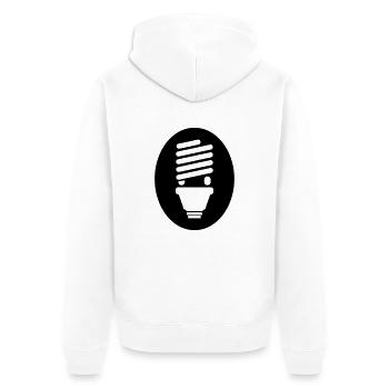 Energy Lamp - Unisex Premium Bio Zip Hoodie - Weiß - Hinten - Thijin (182cm)