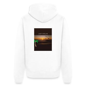 Coucher de soleil - Veste à capuche bio Premium Unisexe - blanc - Dos - Thijin (182cm)