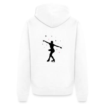 Patineur sur glace Patinage sur glace 02 - Veste à capuche bio Premium Unisexe - blanc - Dos - Thijin (182cm)