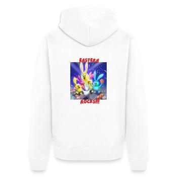 Easter rocks - Unisex Premium Organic Zip Hoodie - white - Back - Thijin (182cm)
