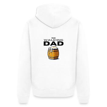 Walking Dad - Unisex Premium Bio Zip Hoodie - Weiß - Hinten - Thijin (182cm)
